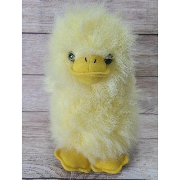Vintage Wishpets Plush Fluffy Chick Stuffed Animal Toy Yellow 10" 1999 - Picture 1 of 5